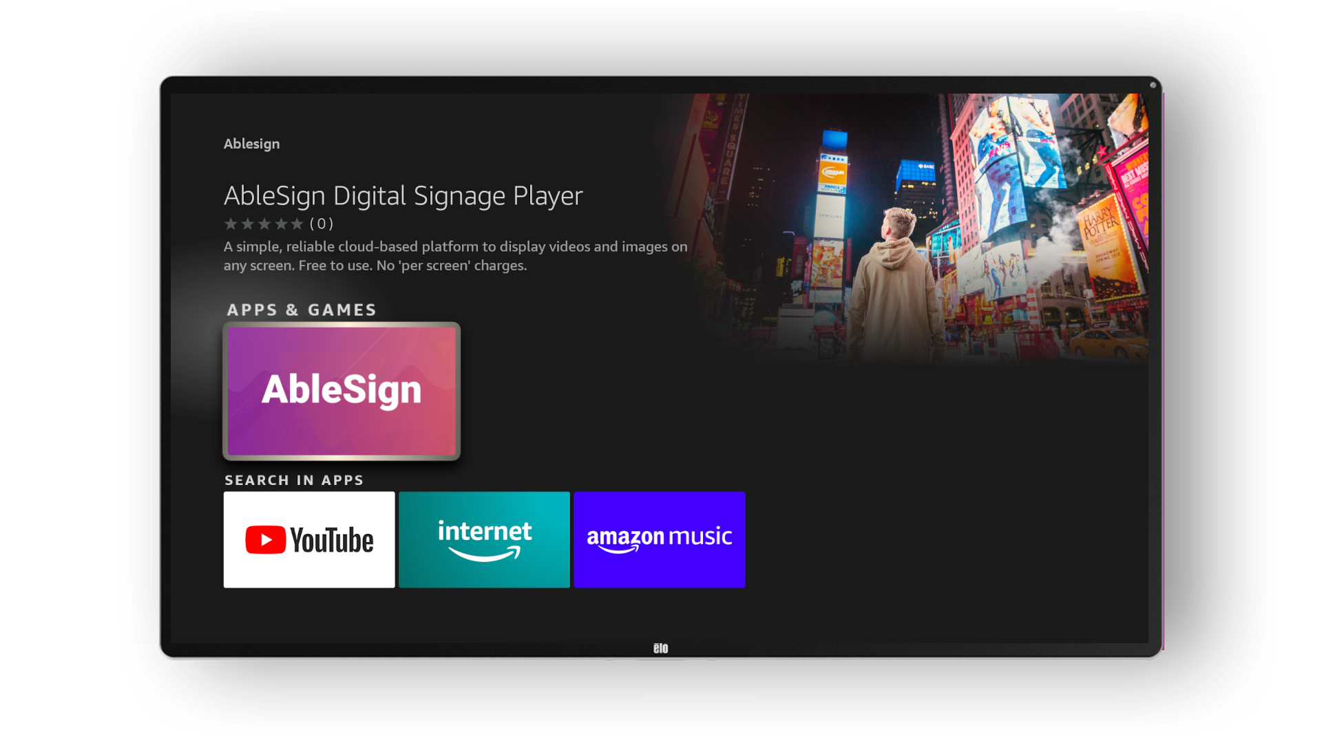 AbleSign app on Fire TV app store