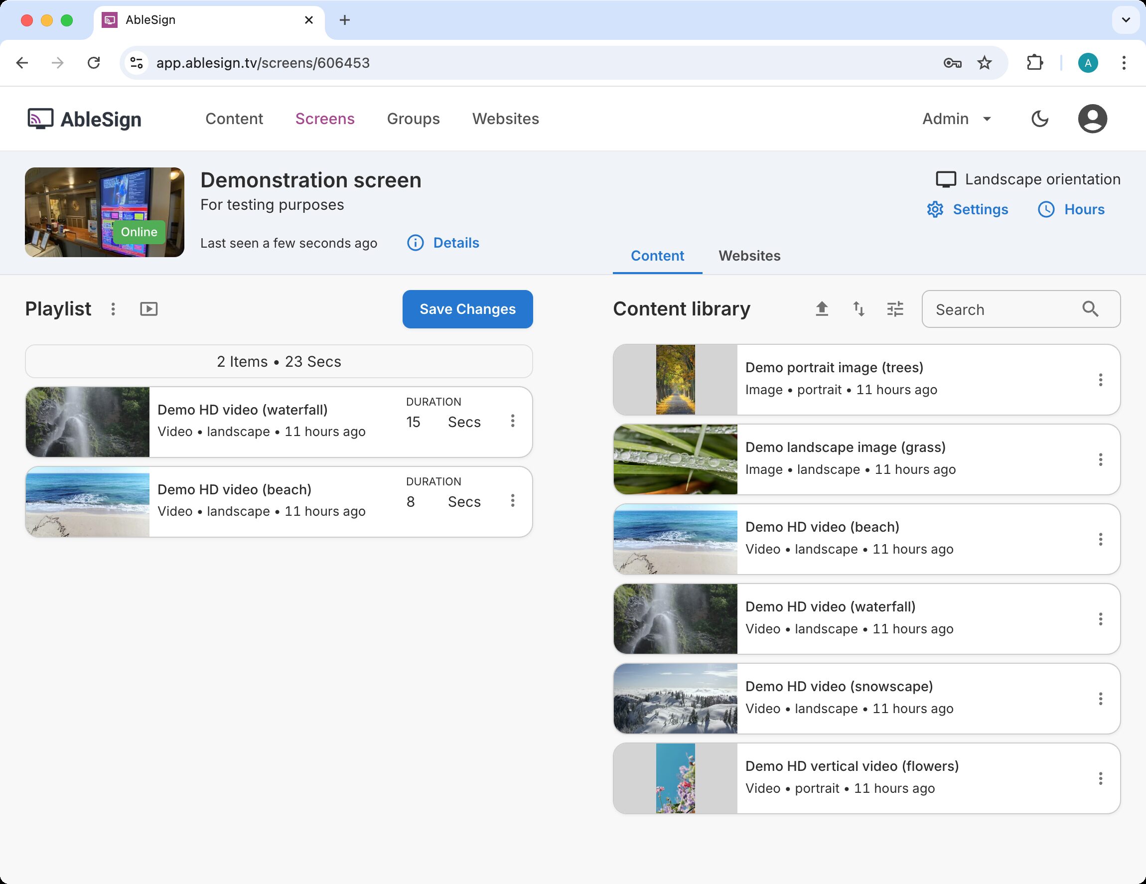 playlist add on digital signage