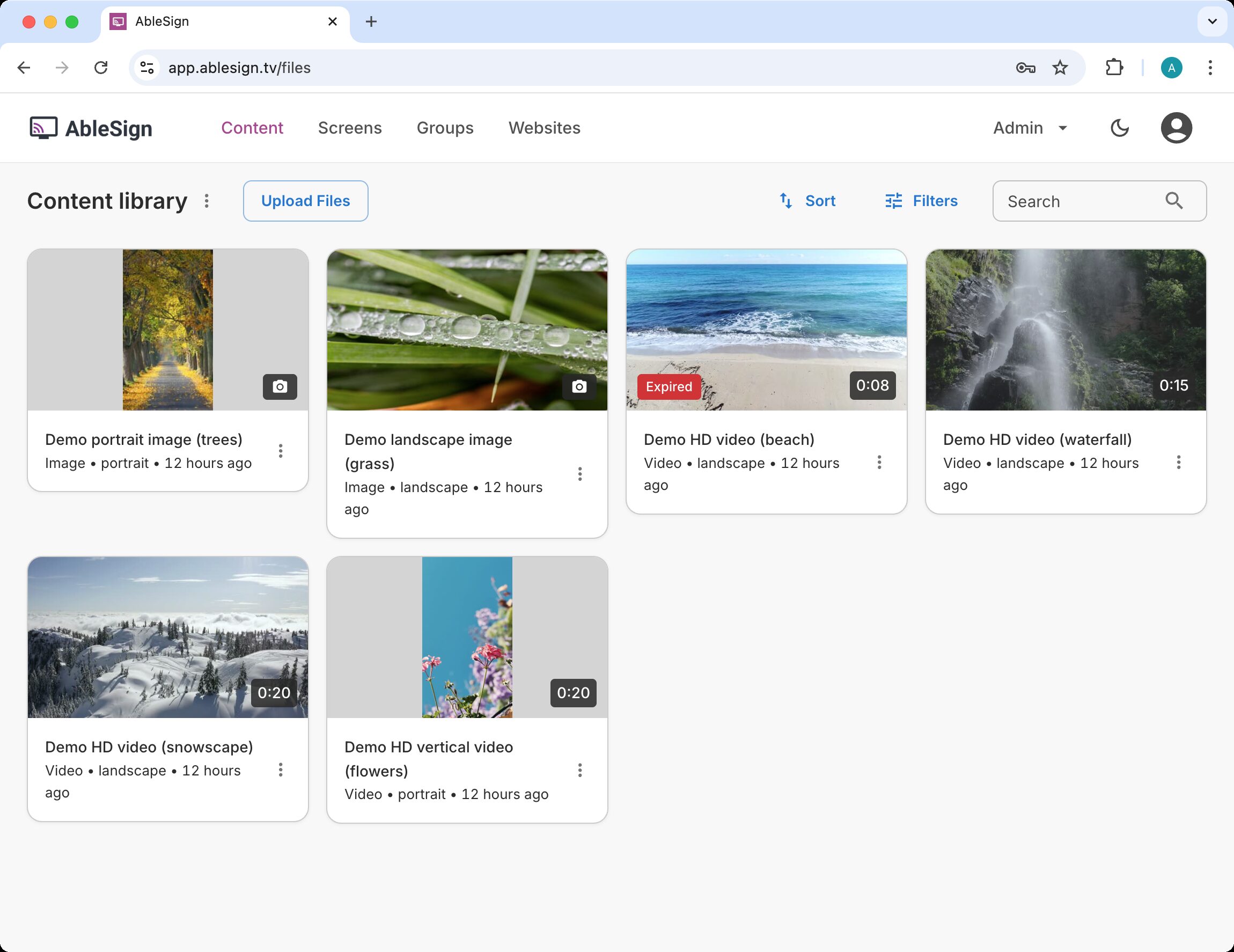 expired digital signage content