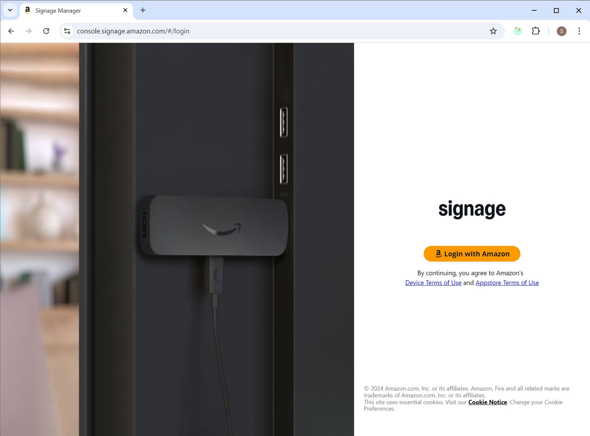 signage stick console login